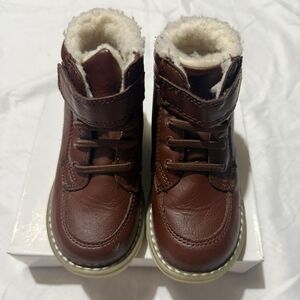 Faux-Leather Sherpa-Trim Boots for Toddler